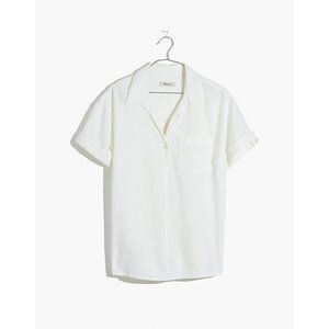 [Madewell] Linen-Blend Swenson Popover Shirt in White